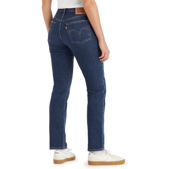 Womens Stretch Cotton 501 Original Fit Jeans Straight Leg Button Fly Casual - Picture 3 of 5